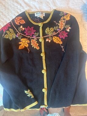 Jack B. Quick VINTAGE LEAF CARDIGAN pL